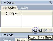      Attach Style Sheet   CSS Styles