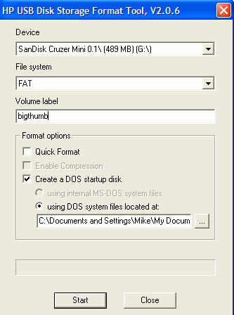 HP USB disk storage tool