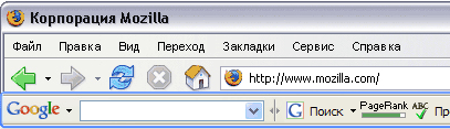 Mozilla Firefox + Google Toolbar